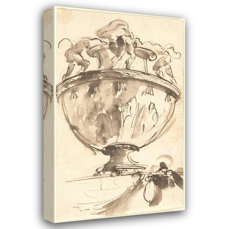 «A Fantastic Vase» par Giovanni Battista Piranesi - Art mural sur toile tendue avec châssis, H 18 po x l 14 po