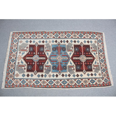 Vintage Turkish Oushak Rug for Salon: Beige Decorative Accent Carpet with Exquisite Detailing