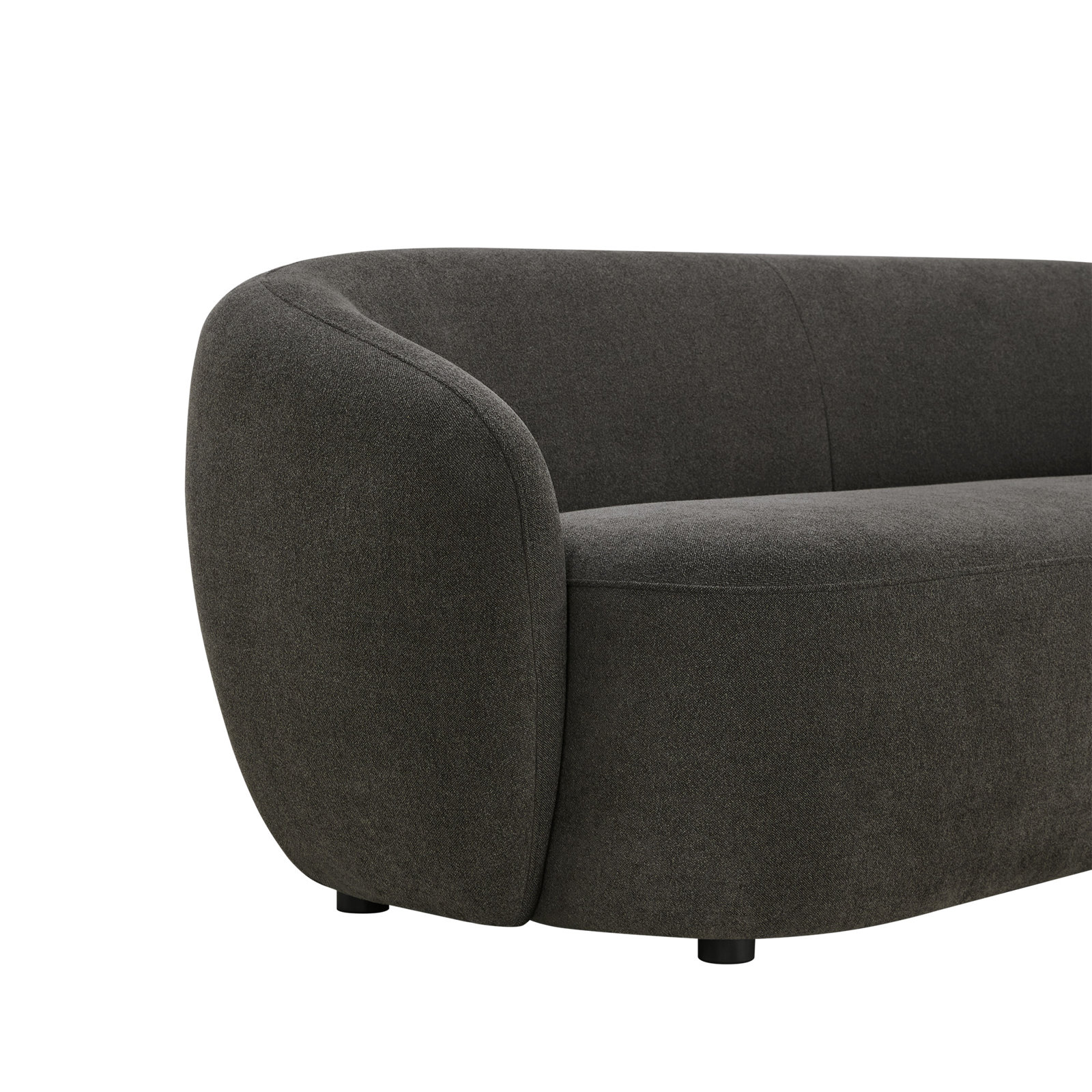 Amadora 90" Upholstered Sofa, Elite Charcoal Polyester