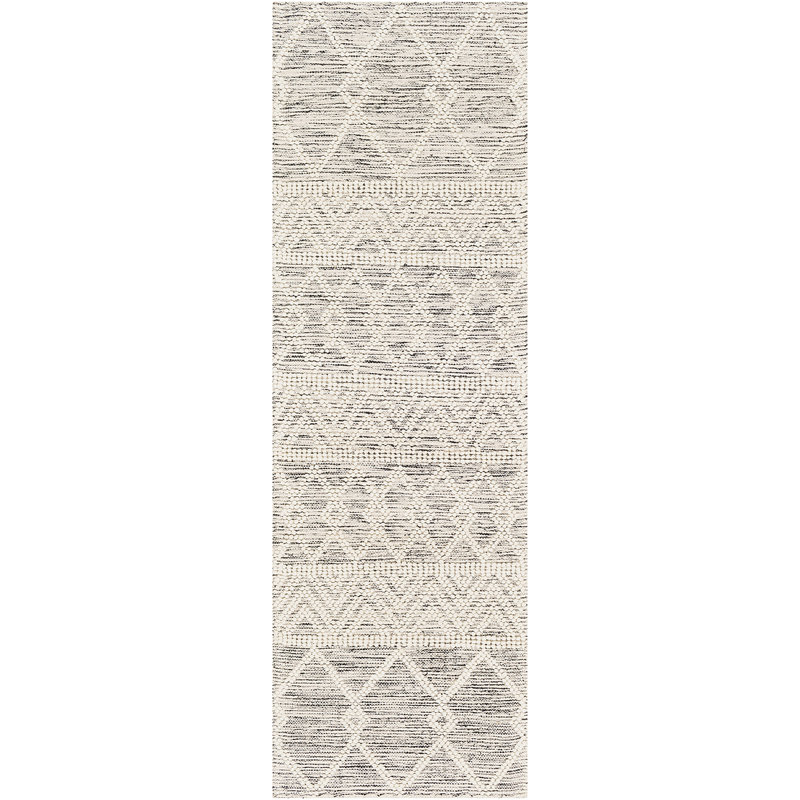 Hygge Textured Wool Hand Woven Area Rug, Runner 76 x 244cm