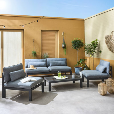 Bujanov 120cm Wide Outdoor Patio Set with Cushions
