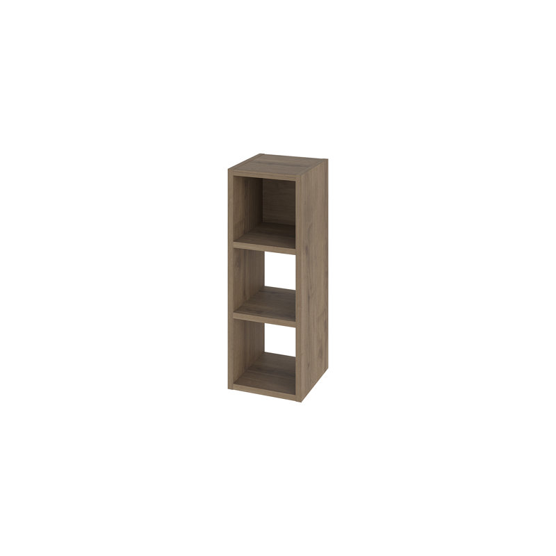 Samay 68cm H x 24cm W Floating Bookcase, Dark Oak