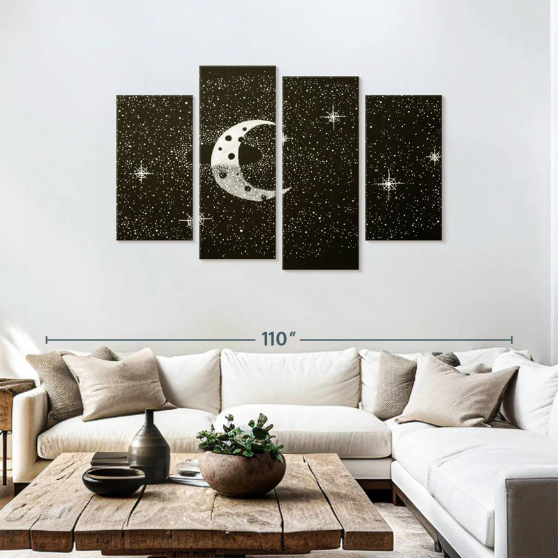 Croissant de lune étoilé Oberle, H 48 po x l 75 po