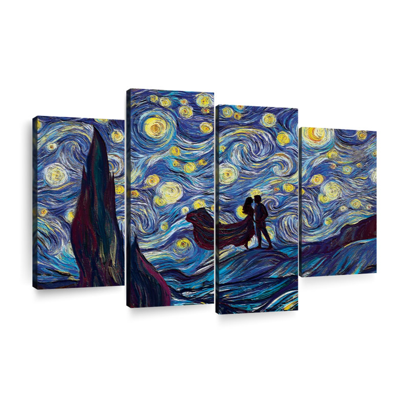 «Lover's Rendezvous Starry Night», reproduction sur toile, H 22 po x l 36 po x P 1 po