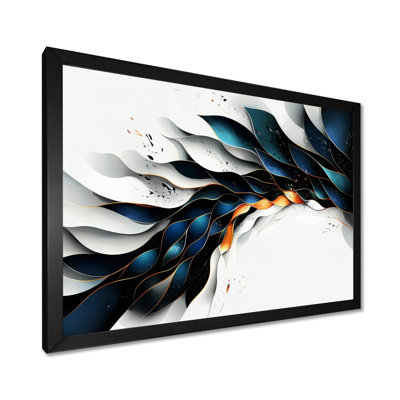 Géométrique Rift of Aqua Waves I - Abstract Wall Art géométrique salon