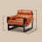 Xingzhou 33.46" W x 27.56" D x 29.52" H Rubberwood Oil Waxed Leather Lounge Chair-1797479718