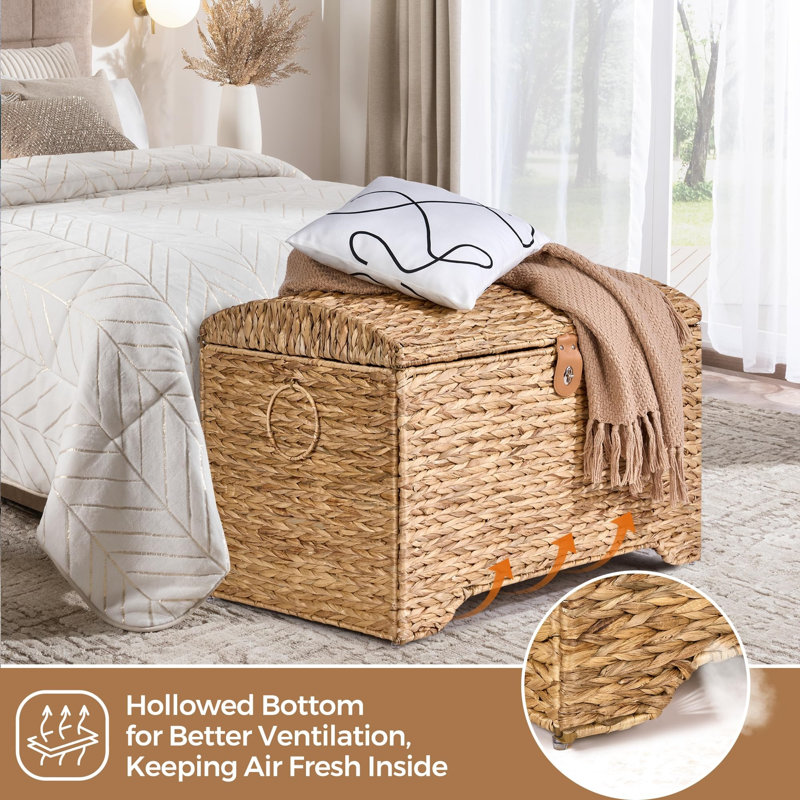 178L Wicker Storage Trunk, Natural
