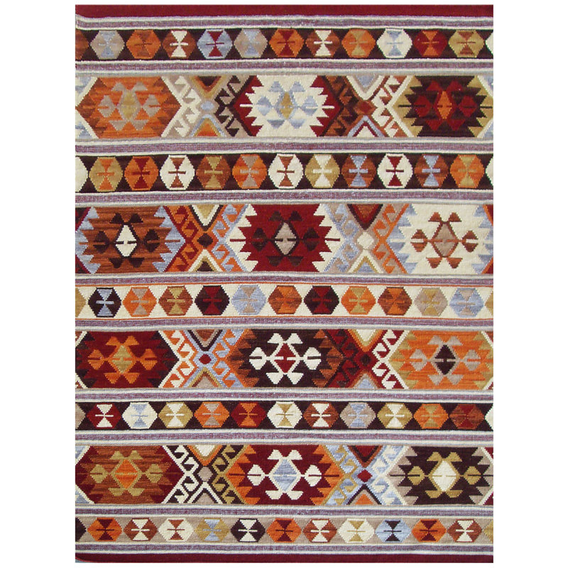Southwestern Wool Hand Woven Area Rug, Rectangle 155 x 240cm