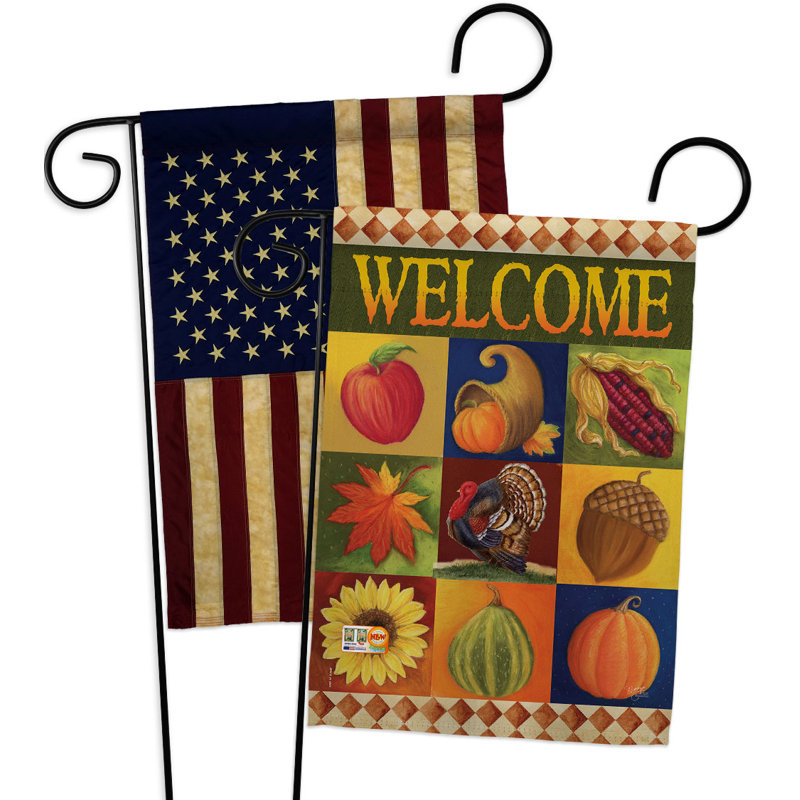 Double Sided 18.5'' H x 13'' W Polyester Garden Flag