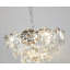 Lustre en acier chromé à 12 lumières avec détails en cristal transparent-376191359