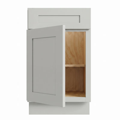 Armoire de cuisine Modern Shaker, cadre en bouleau massif et boîte en contreplaqué, glissières et charnières à fermeture en douceur, tailles modulaires pour une disposition personnalisée (12 po à 42 po)