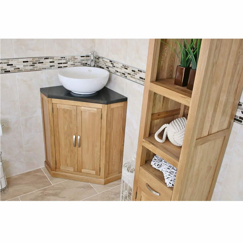 Deloatch 550mm Single Bathroom Vanity with Vessel Ceramic Basin, Black