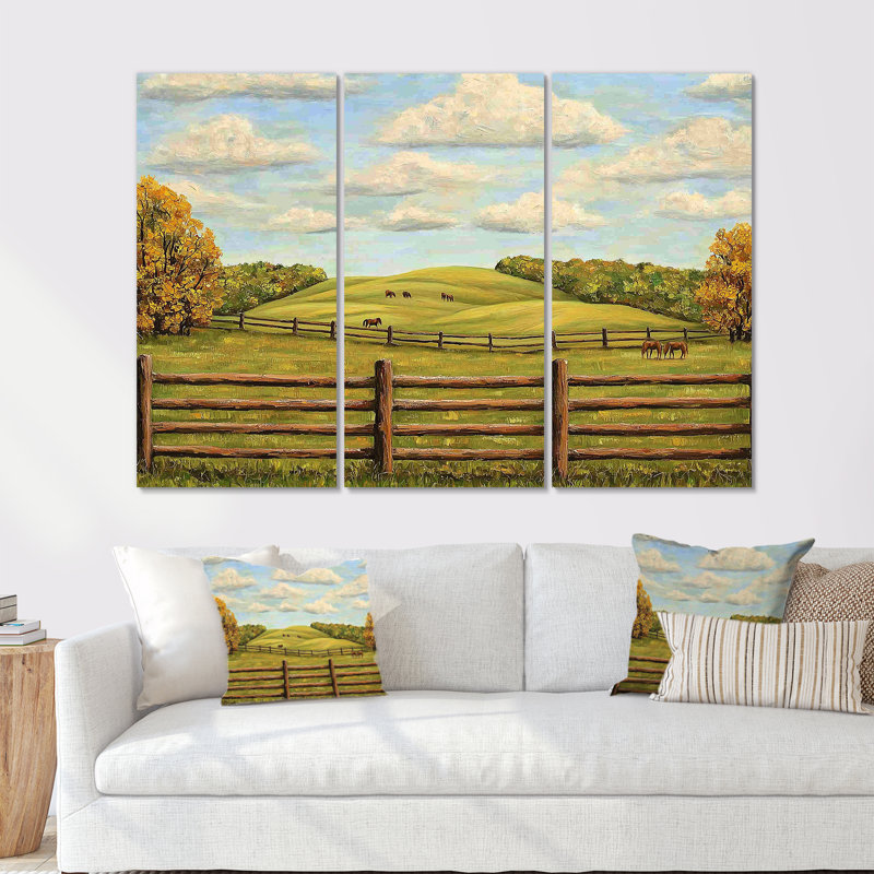 «Kentucky Bluegrass Country Charm II», ensemble de reproductions d'art mural Kentucky, H 32 po x l 48 po, Ne s’applique pas