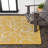 Maribel Traditional Classic All-Over Scroll Yellow/Cream Indoor/Outdoor Rug-1398737195