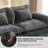 Praylow 120" W Modular U-Shaped Sectional Sofa with Two Ottomans-1656913613