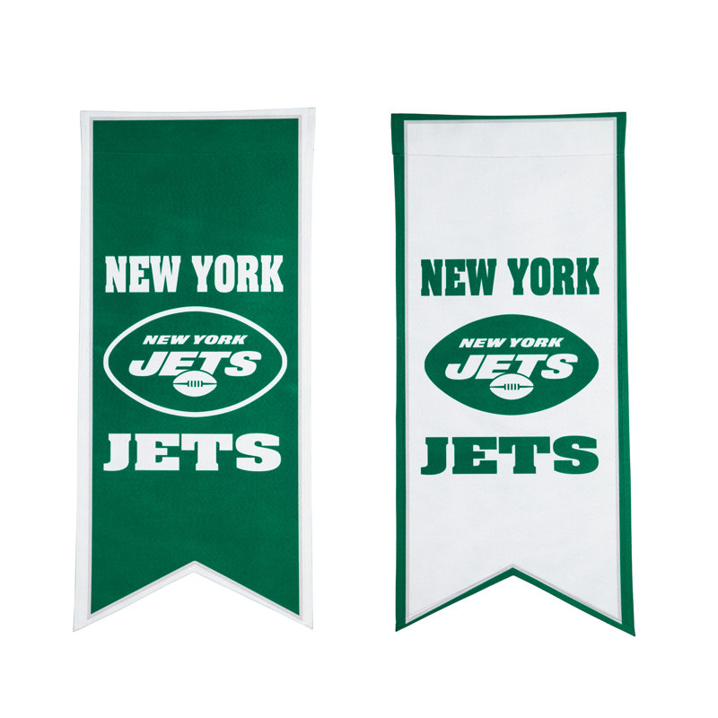 Drapeau de jardin en lin 28 x 13 po NFL, New York Jets