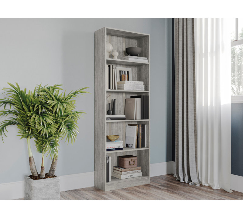 Myleene Bookcase, (5 Shelves) 66.5" H x 22" W x 9" D