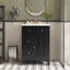 Meuble-lavabo 24 po avec lavabo en céramique 24 po, 2 tiroirs et 1 porte-388937216