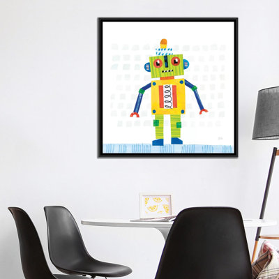 « robot party iv » par melissa averinos, peinture sur toile
