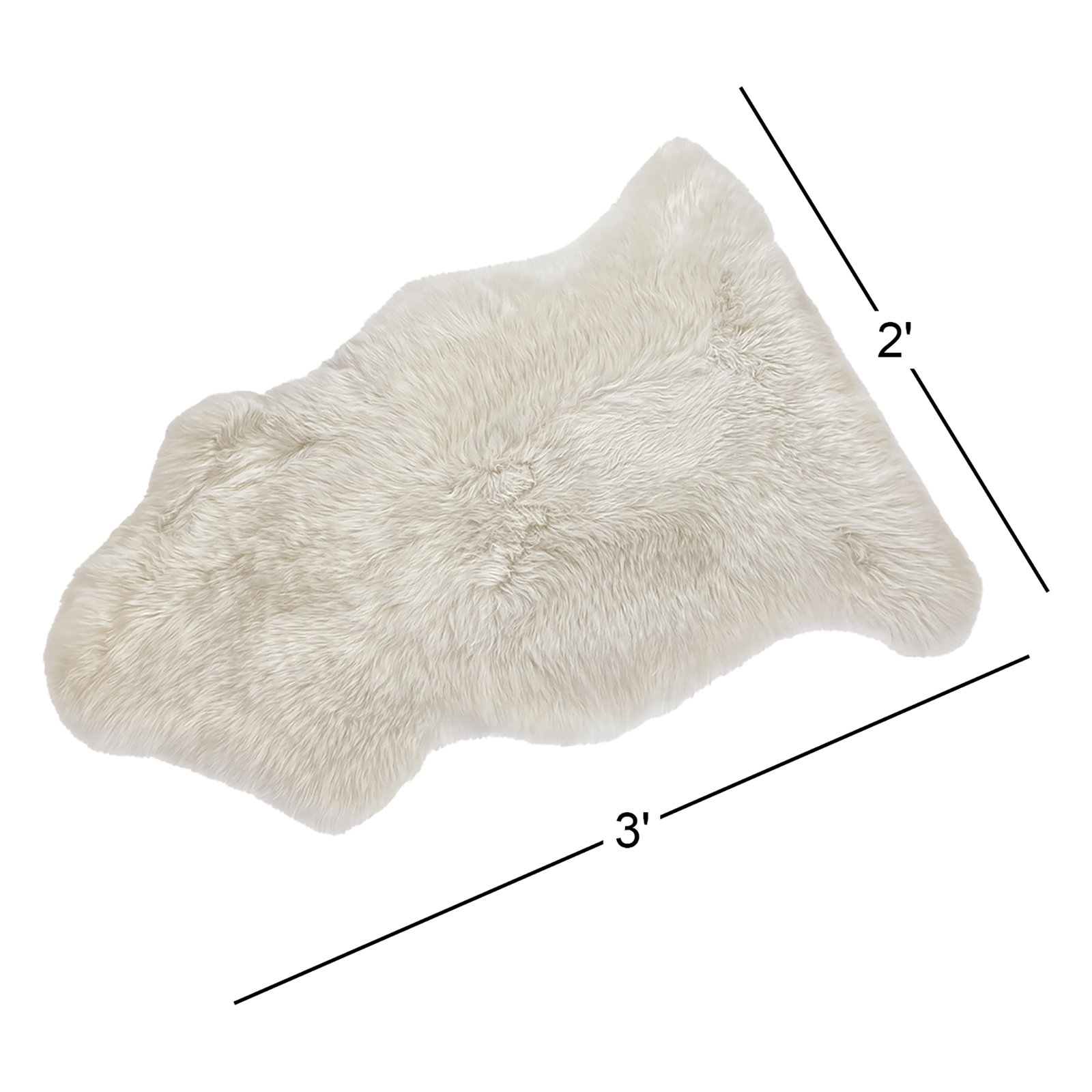 Licola Sheepskin Birch Rug, Novelty 2' x 3'