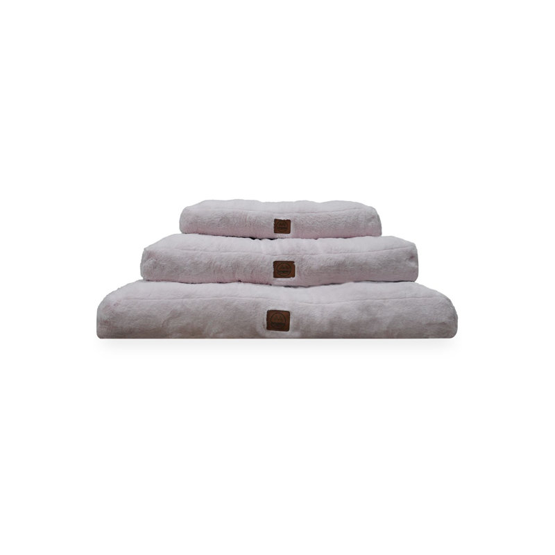 Ultra Soft Pet Bed for Dogs & Cats, Pink, 22.8 x 19.7 x 3.9 inches | 100% Polyester Outer Fabric & Fiber Fill | Cozy & Comfortable Design, Perfect for Small to Medium Pets, Easy to Clean & Stylish Addition to Home