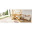 Lit double superposé en forme de maison avec glissade, lit de jeu avec escalier de rangement-124156017-124156023