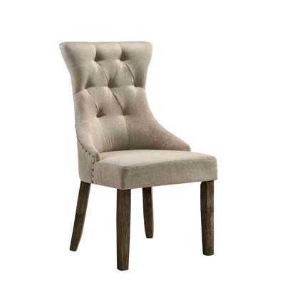 Ensemble de 2 chaises d'appoint en tissu récupéré Gabrian