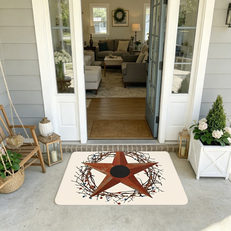 Tapis d'entrée rectangulaire Farmhouse