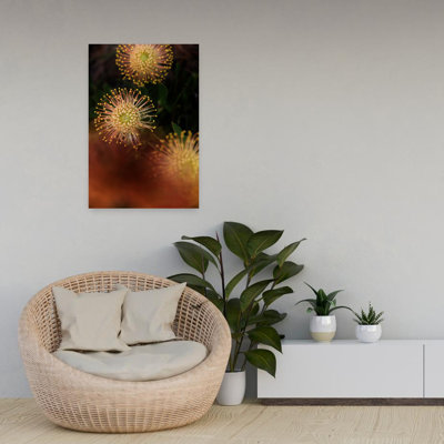 Contemporary Art Abstract Colorful Delicate Flower Nature Art by Shot By Clint - Wrapped Canvas Print