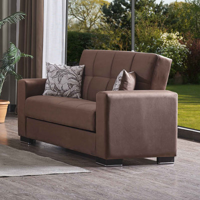 Legacy 65 in. Fabric Upholstered 2-Seater 3-in-1 Sleeper Loveseat Sofa Bed with Storage