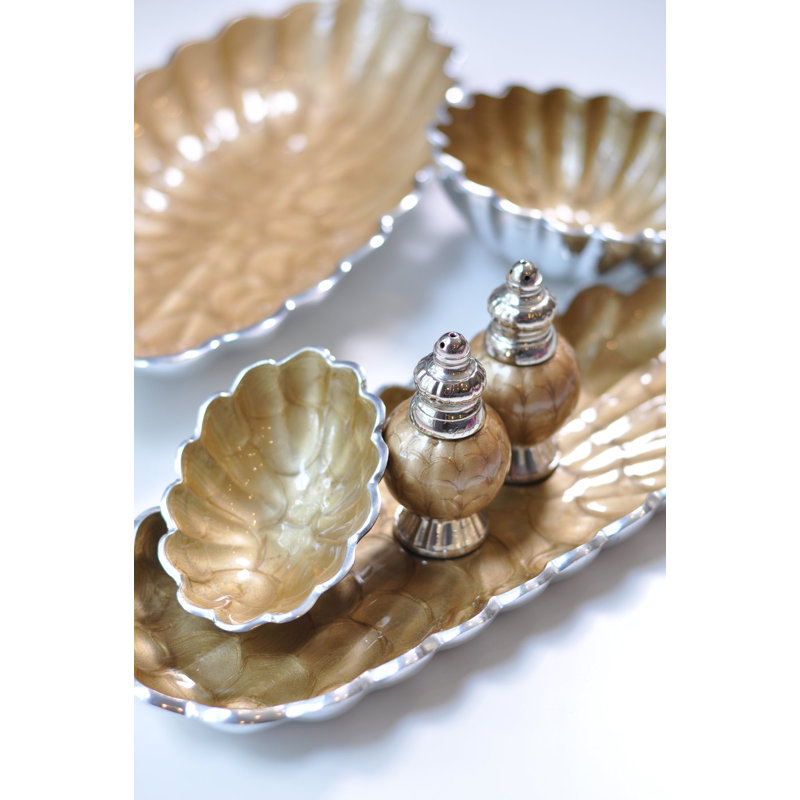Peony Serving Bowl, Platinum