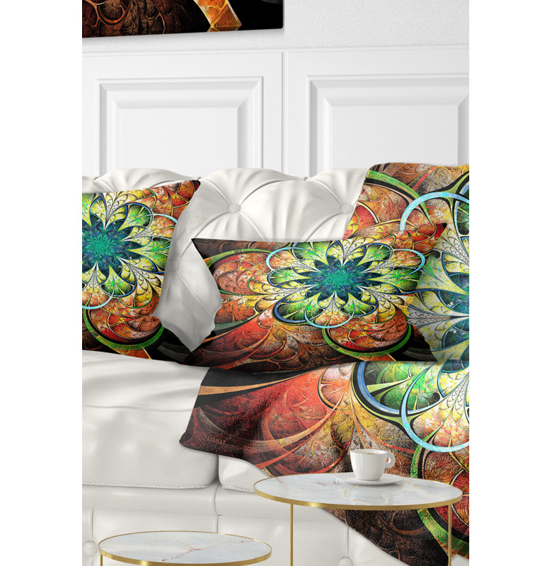 Coussin lombaire à motif floral à motif fleur coloré