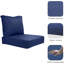 Outdoor Seat Cushion Set (seat + Back) For Patio Furniture, Pack Of 2, Water Repellant Replacement Chair Cushions (navy Blue, 28.5"x28.5"x5" Seat & 28.5"x19" Back)