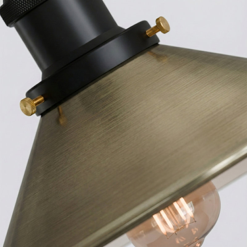 Langleyville Flush Mount, Green Brass