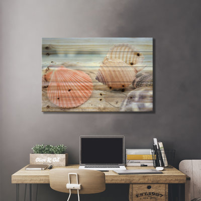 " Crescent Beach Shells X " by Alan Blaustein