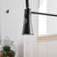 Robinet de cuisine contemporain noir mat avec douchette rétractable, cartouche en céramique, finition hydrofuge, réglage simple du débit, robinet d'installation sans effort,