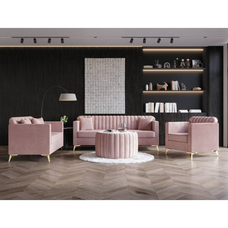 Curtis 29.9" Wide Tufted Velvet Armchair