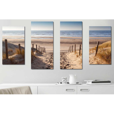 Path To Ocean - ensemble de 4 reproductions sur toiles tendues