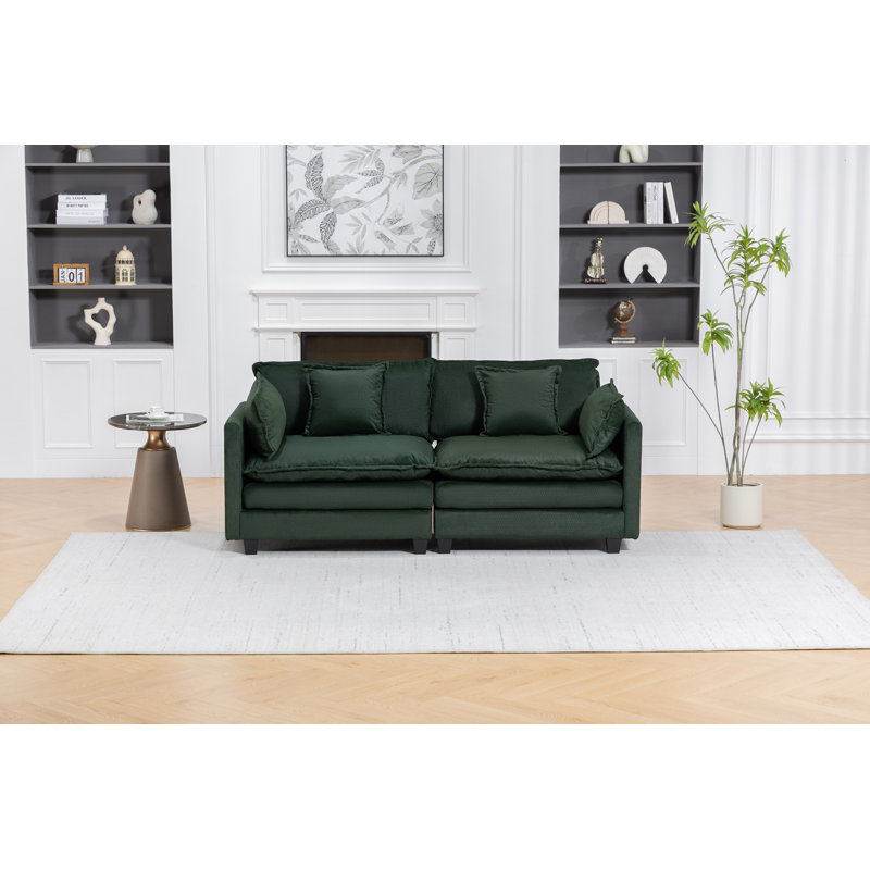 Canapé modulaire 2 places 77,95 po Modern, Vert antique