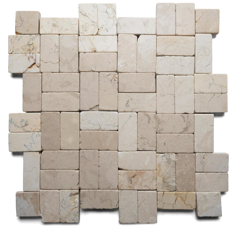 12X12 Ecru White New Antique Mosaic - Perfect For Bathroom & Kitchen