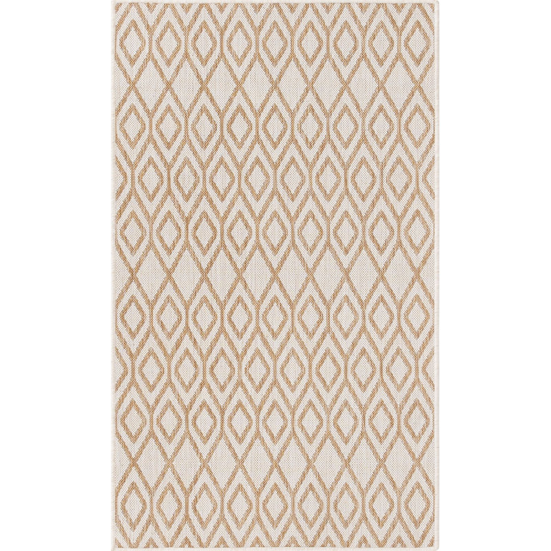 Tapis d'extérieur couleur os, Rectangle 5 pi 3 po x 7 pi 3 po
