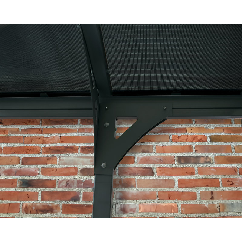Gray Aluminum and Polycarbonate 10' x 16' Portable Carport Kit
