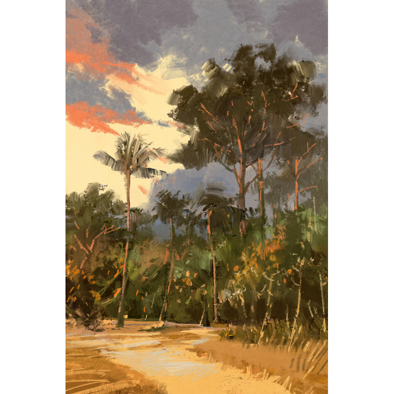 «Levolia Tropical Forest» sur toile par Grandfailure, peinture, H 18 po x l 12 po
