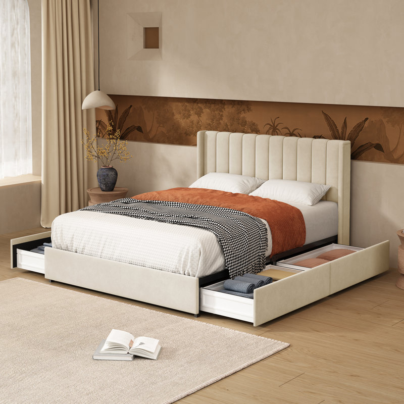 Jeilyn Upholstered Platform Bed with Storage