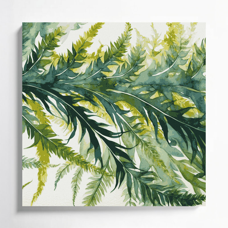 Art mural sur toile Botanical Pteris, H 12 po x l 12 po