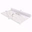 Plan de toilette en marbre de 109 cm (43 po), blanc, avec 3 trous prépercés pour robinetterie, lavabo rectangulaire encastré et dosseret de 10 cm (4 po) de hauteur, Bianco Carrara Venato