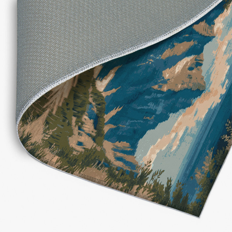 Tapis intérieur et extérieur gris Nature, Rectangulaire 2 pi x 3 pi