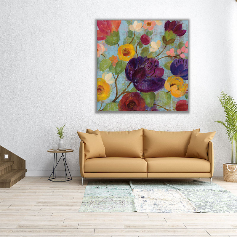 Morning Floral - reproduction d'art sur toile, H 12 po x l 12 po