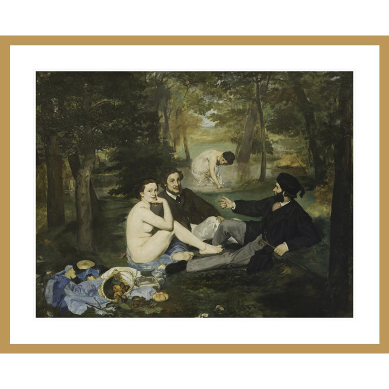 «Luncheon on the Grass» par Edward Manet, impression giclée sur cadre, H 33,5 po x l 41,01 po