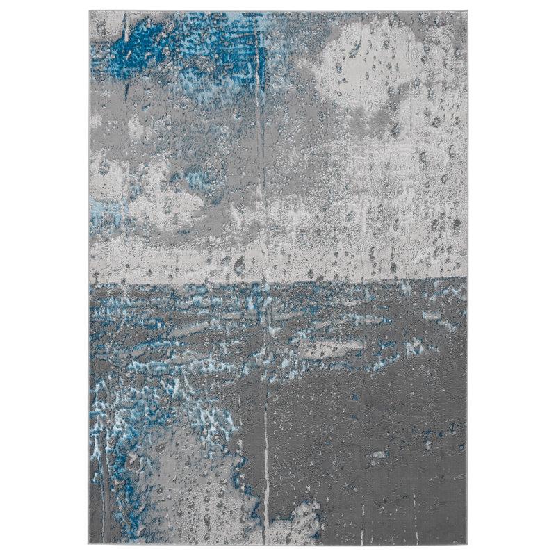 Tapis bleu clair, Rectangle 7 pi 9 po x 9 pi 9 po